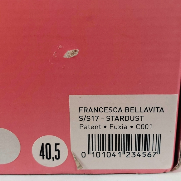 Francesca Bellavita hot pink & glitter leather stiletto sandals, EU40.5, NWT - Picture 16 of 17